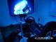 O simulador Simul do carro de competência da movimentação do volante faz sinal para o jogo do PC
